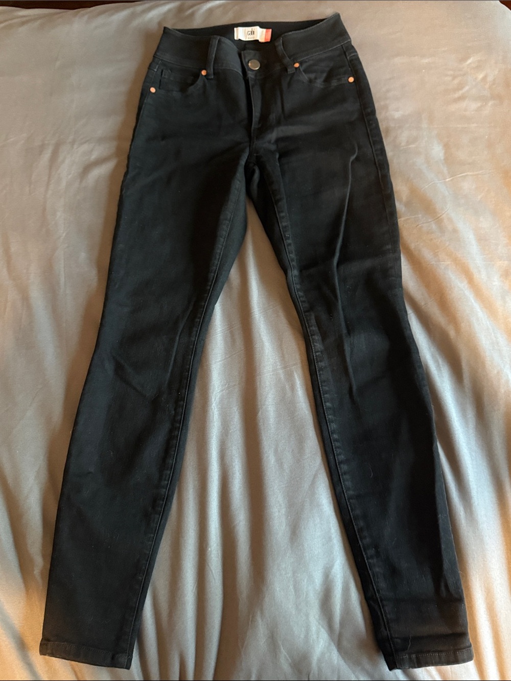 CAbi Black Cinch Skinny Jeans